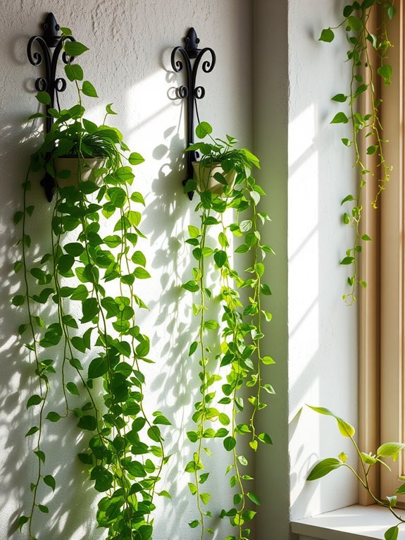 hanging plants with hooks