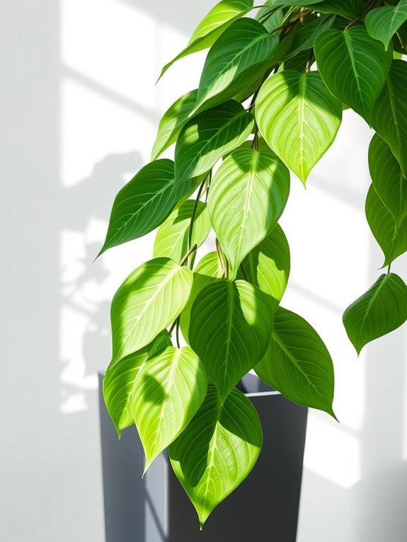hanging rubber plant display