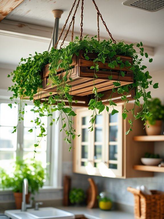 hanging wooden storage containers
