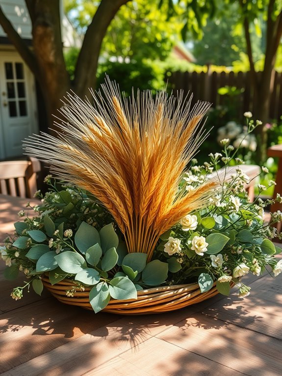 harvested grain bundle decoration