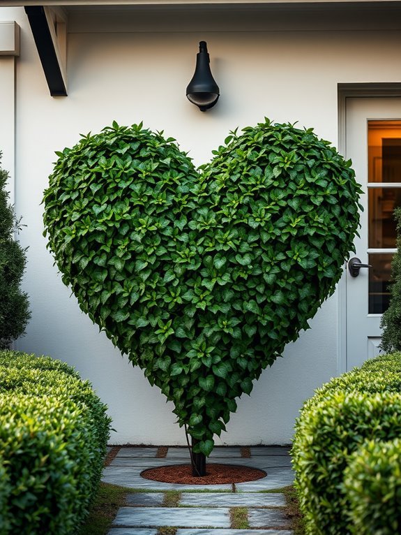 heart shaped ivy topiary
