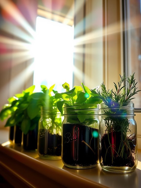 herb gardening kitchen setup