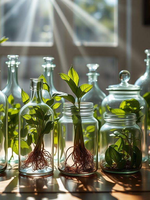 herbal storage glass container