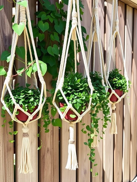 hexagon shaped hanging planter