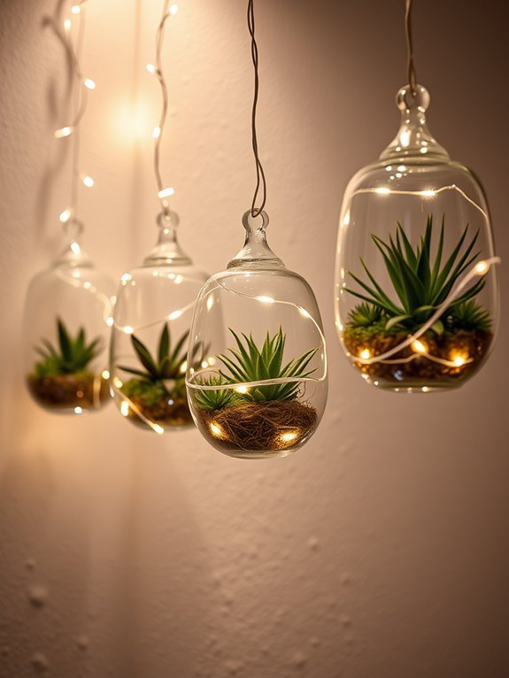 illuminated hanging plant display