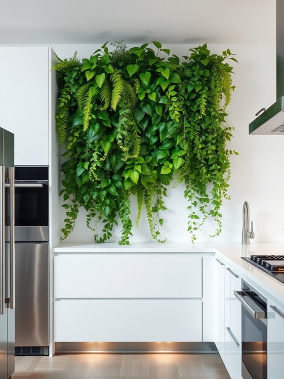 illuminated vertical plant display