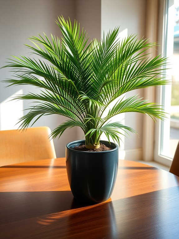 indoor decorative palm plant