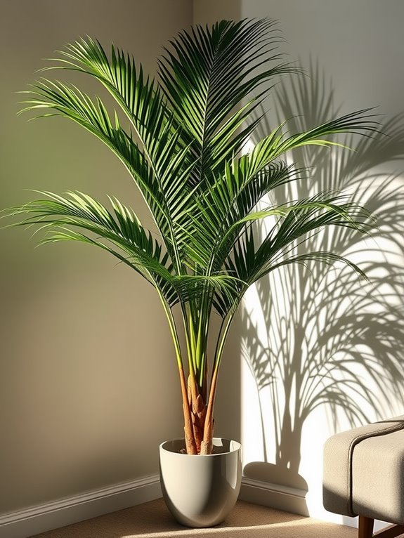 indoor decorative palm plant