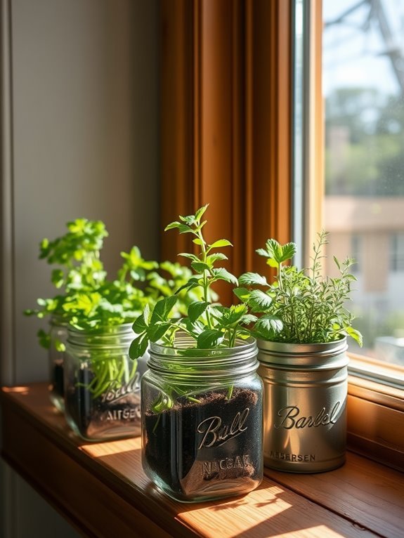 indoor herb gardening project