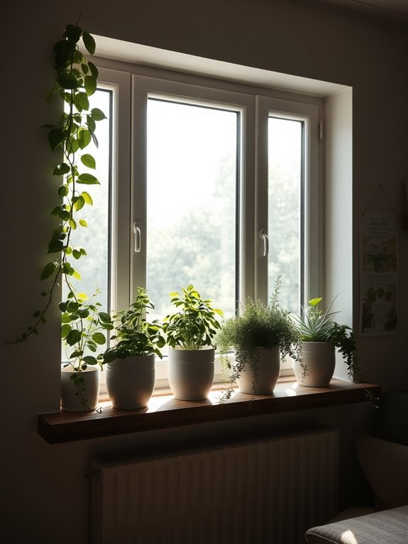 indoor herb gardening space