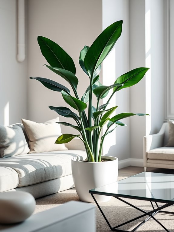 indoor houseplant with leaves