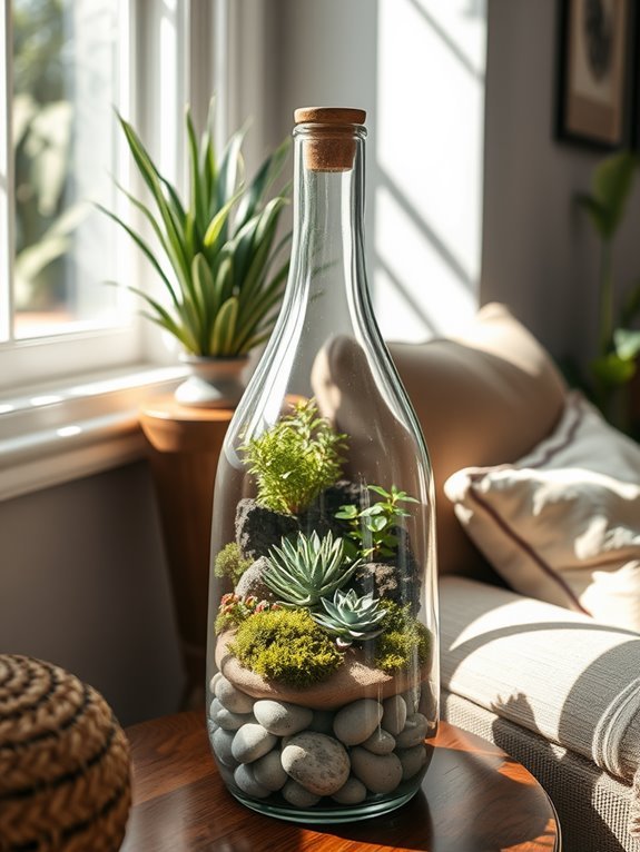 indoor plant ecosystem display