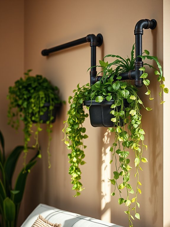 industrial style wall planter