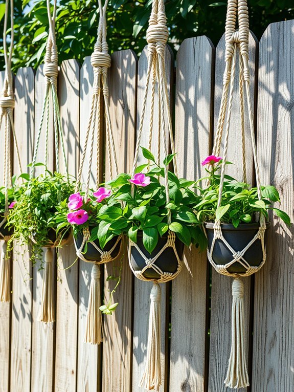 intricate woven plant holder