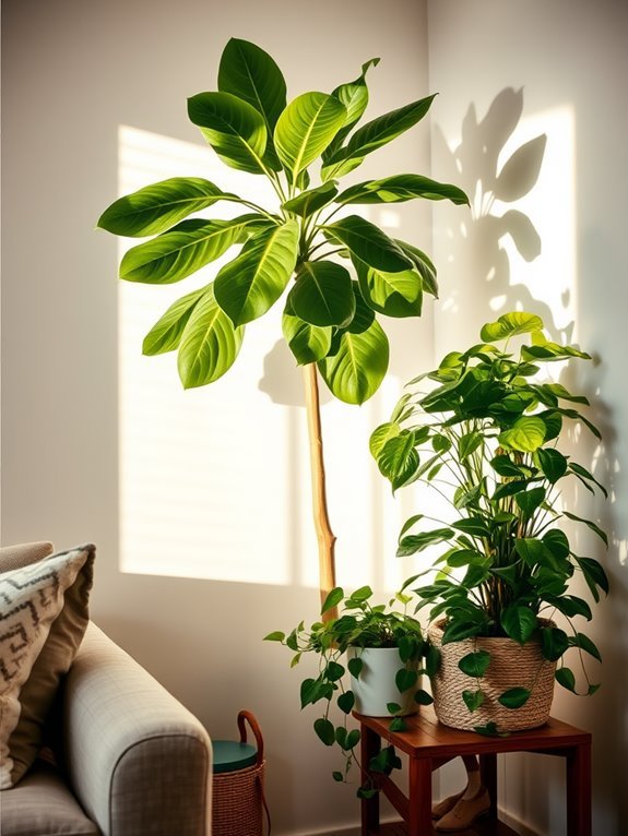 inviting greenery for corners