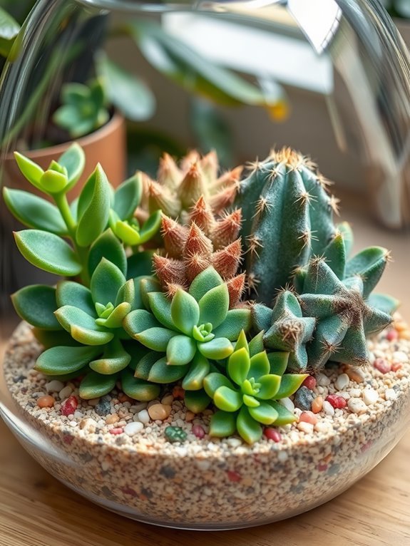 jade plant and cactus