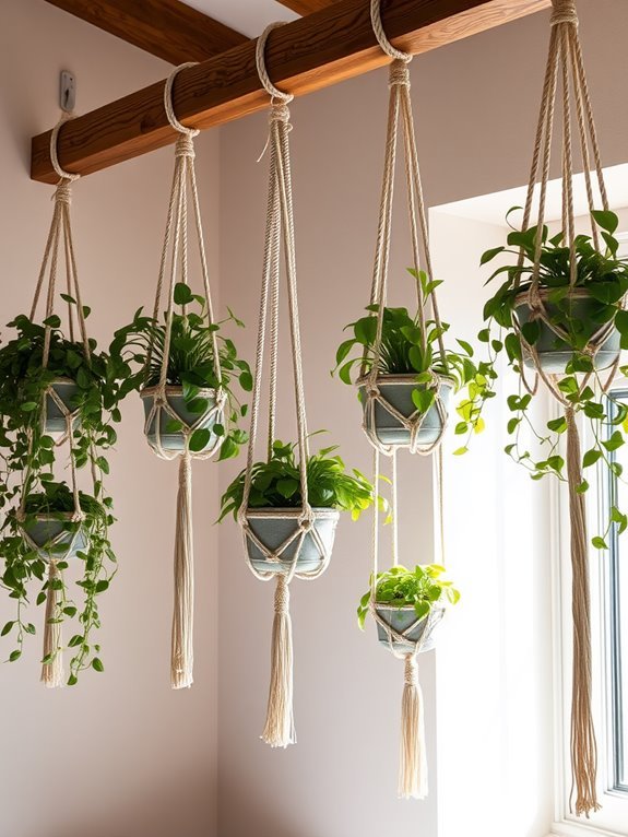 knotting decorative plant holders