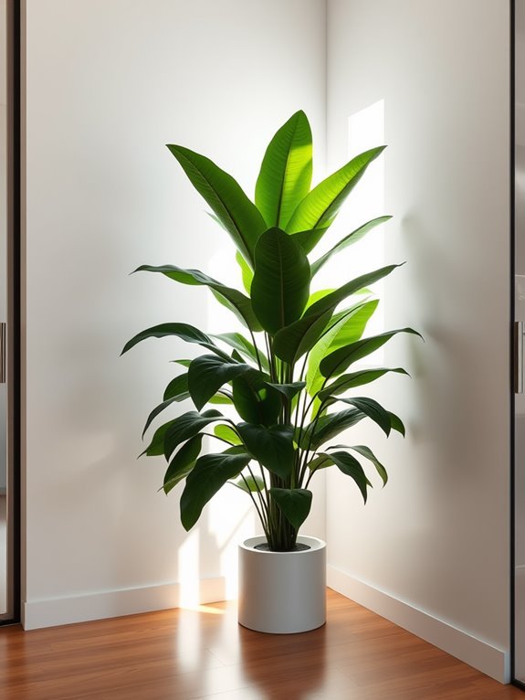 large artificial rubber plant