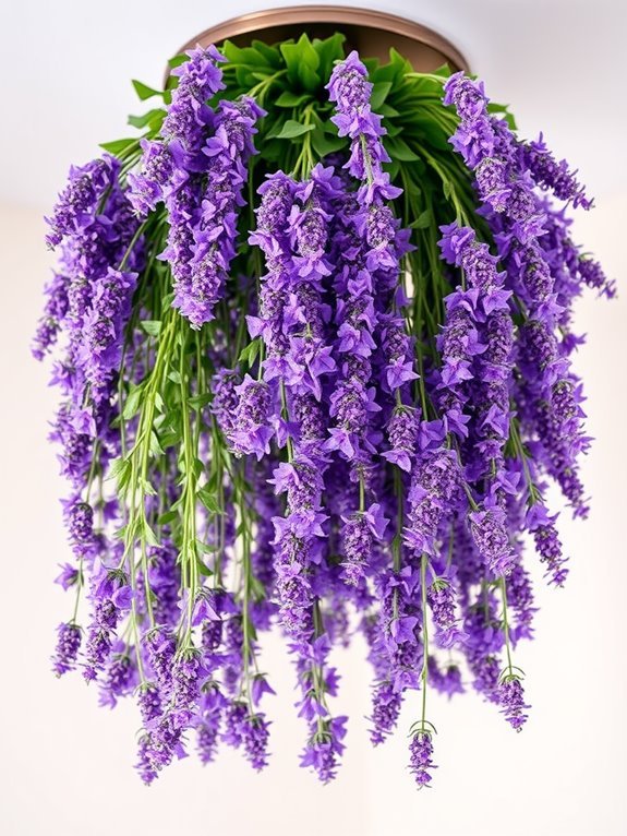 lavender cascading indoor decor