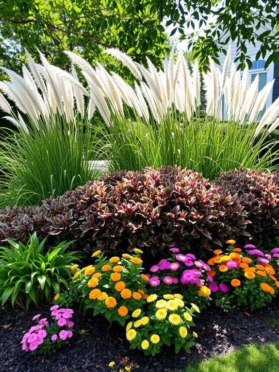 layered mixed plant borders
