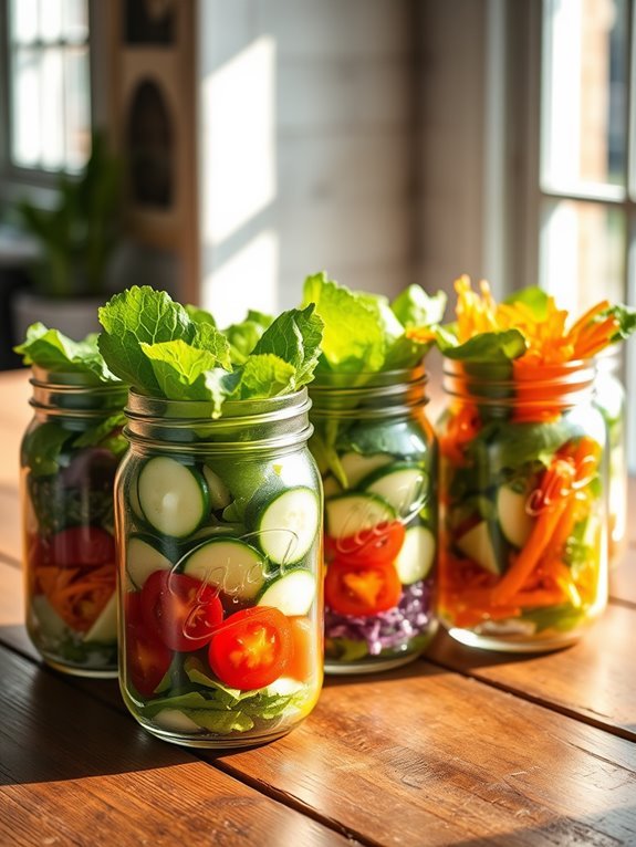 layered vegetable salad container