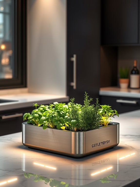 led herb planter system
