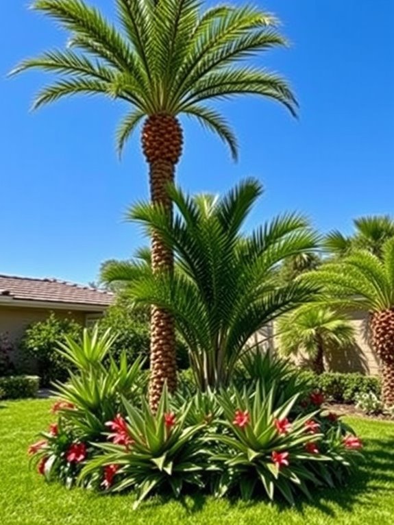lifelike artificial palm trees