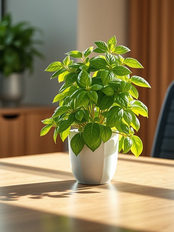 lifelike basil decoration option