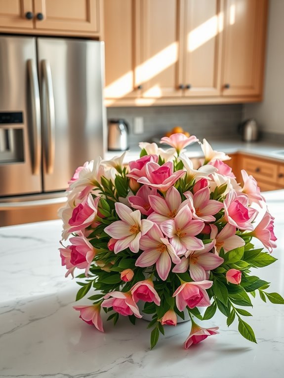 lifelike decorative floral arrangements