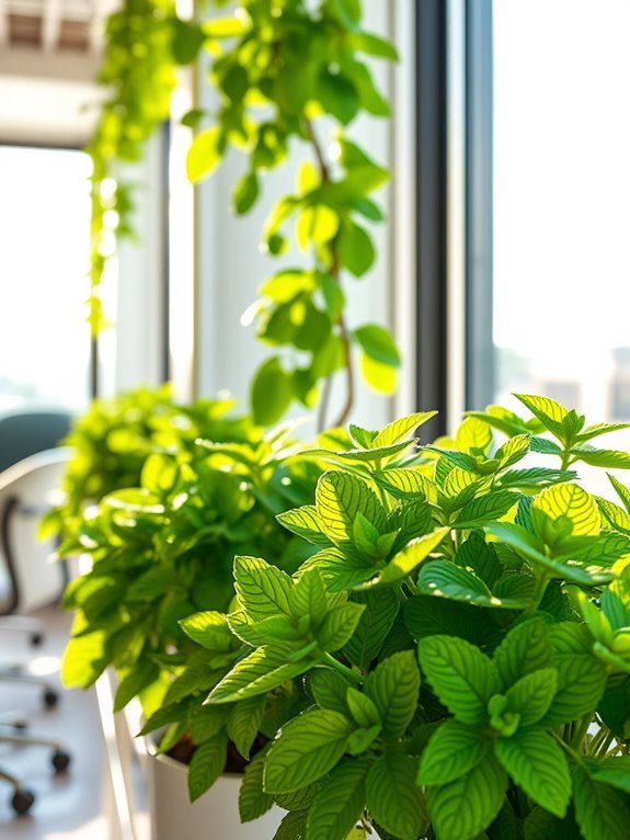 lifelike decorative mint plant