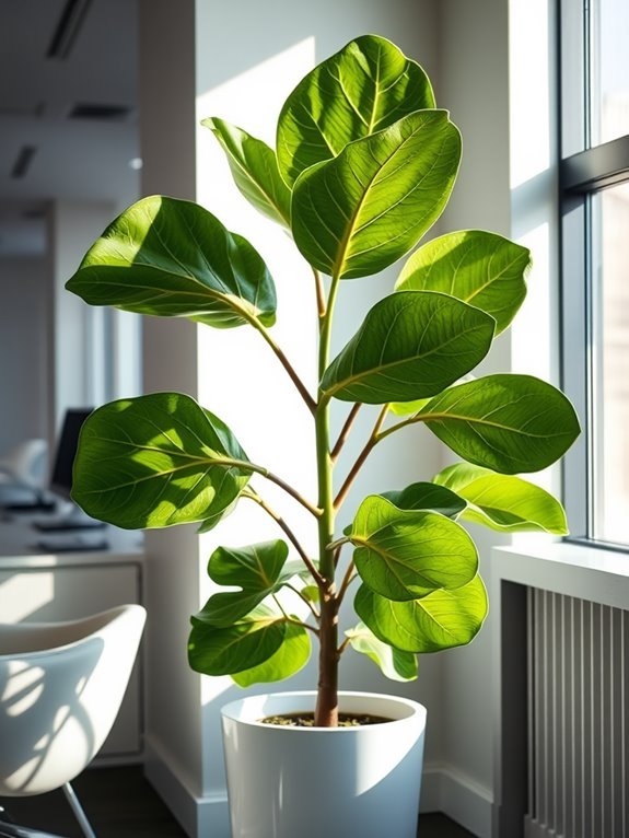 lifelike faux fiddle leaf