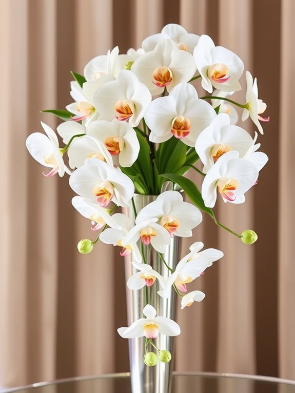 lifelike synthetic flower displays