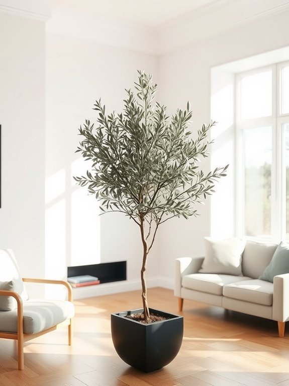 lifelike synthetic olive plant