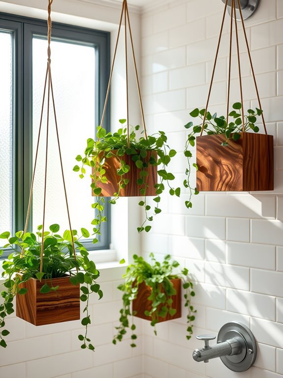 lined wooden planting containers