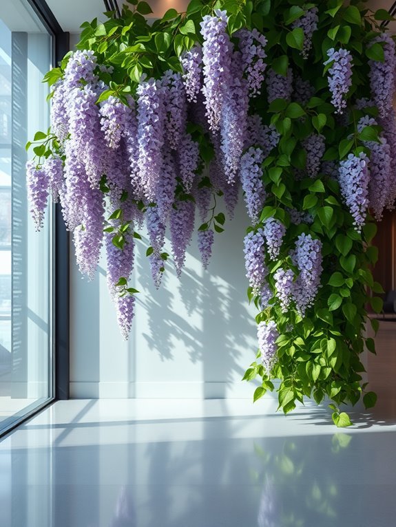lush cascading purple blooms