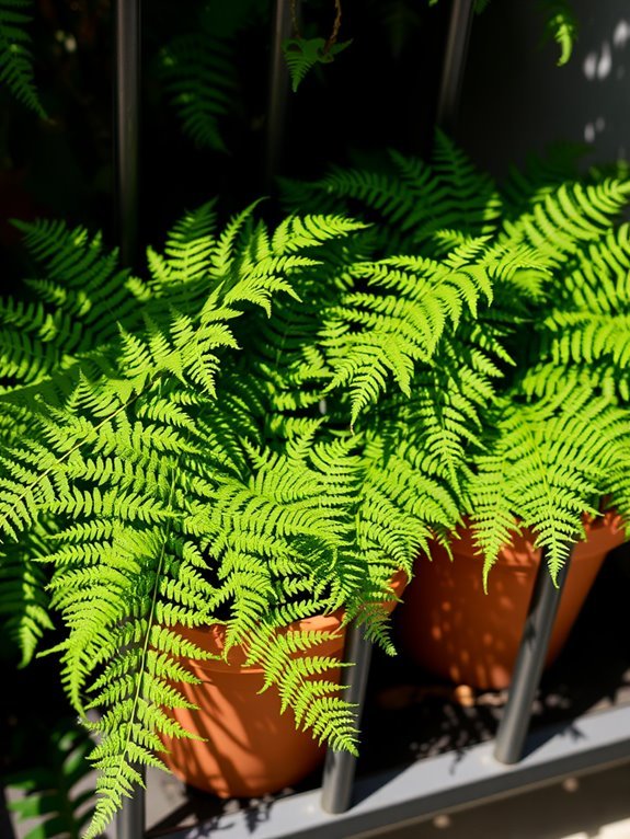 lush ferns thrive in shade