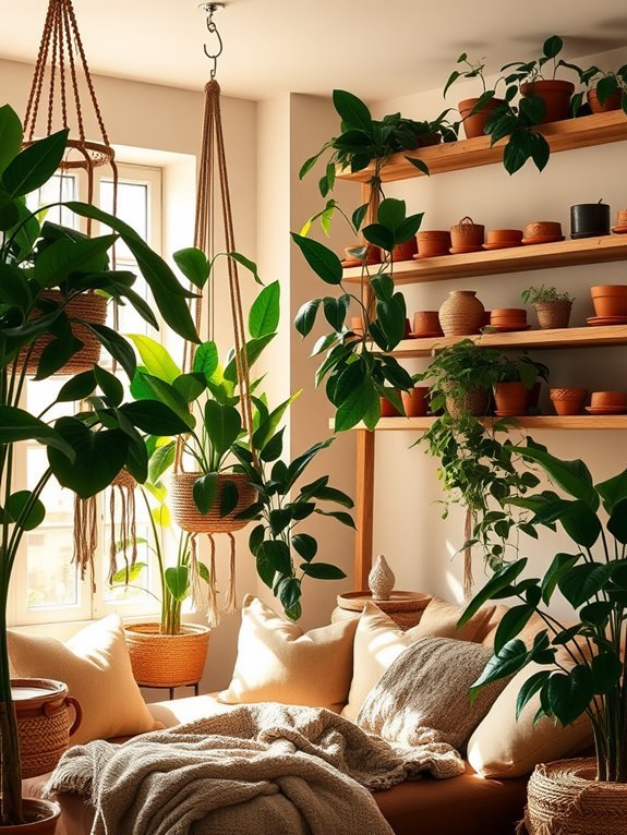 lush green indoor foliage