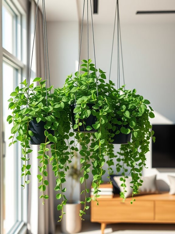 lush green mint plant