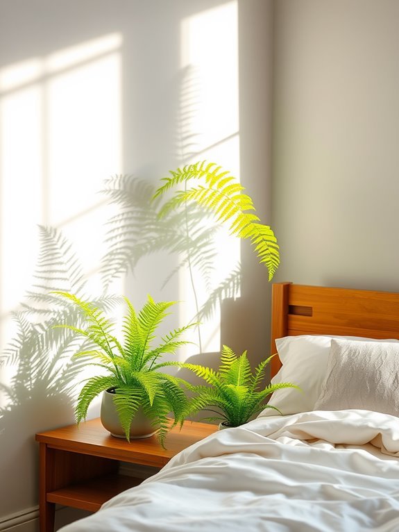 lush green spore bearing plants