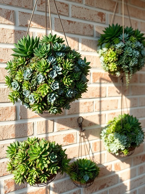 lush green succulent arrangements
