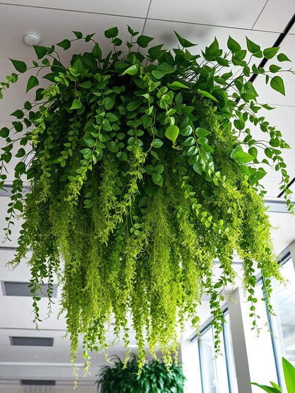 lush greenery hanging display