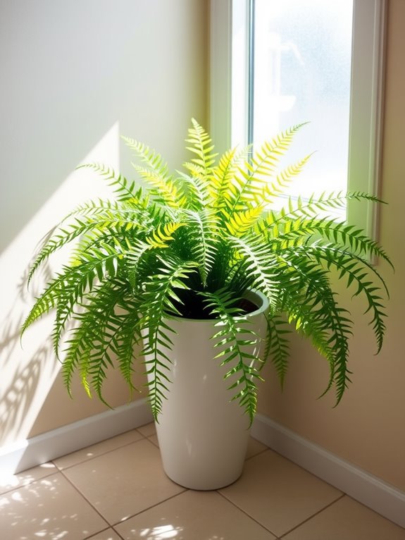 lush greenery in corner