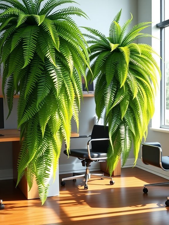lush indoor fern greenery