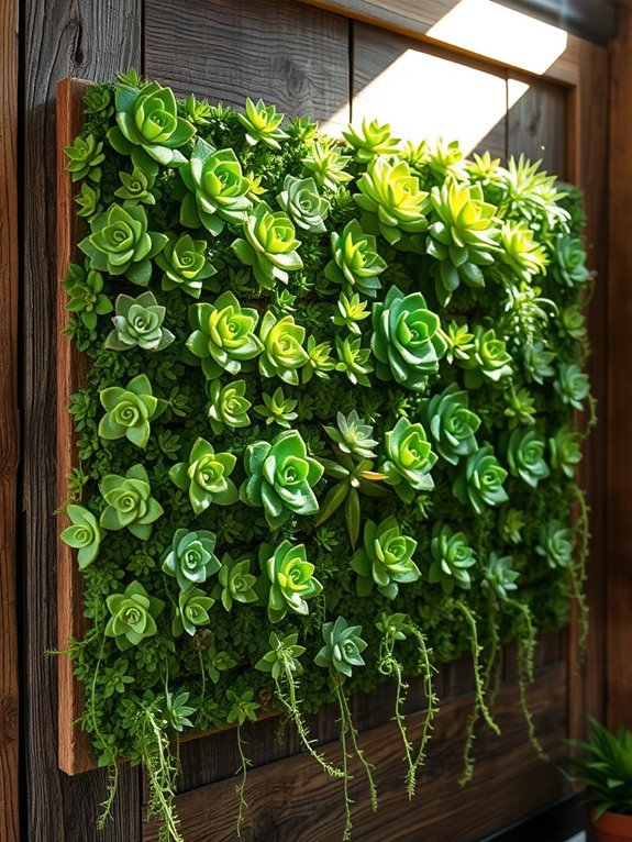 lush vertical plant arrangement