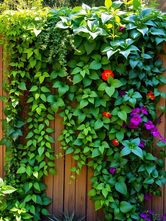 lush vertical plant arrangement