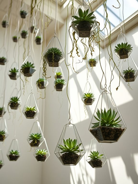 lush vertical plant displays