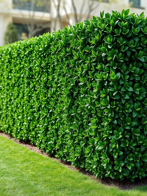 luxurious green privacy barrier