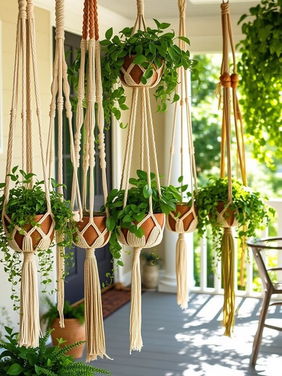 macrame plant hanger design