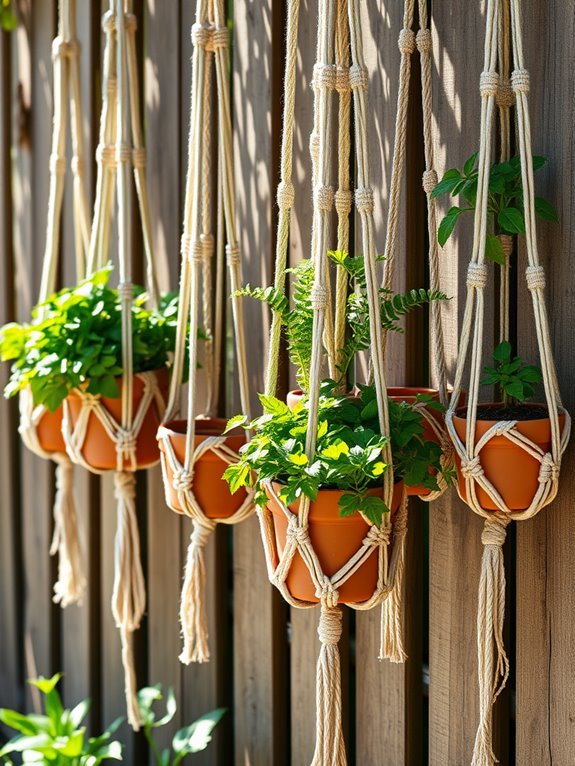 macrame terracotta decorative pairing