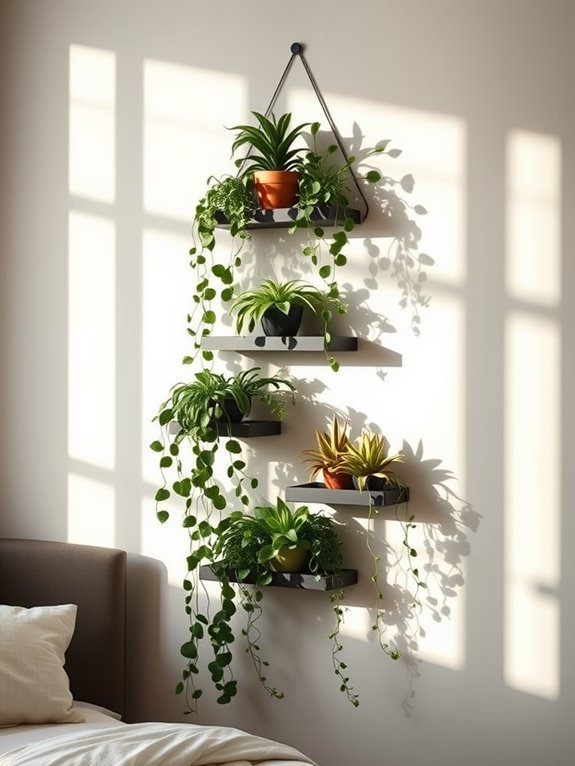 magnetic shelves for plants
